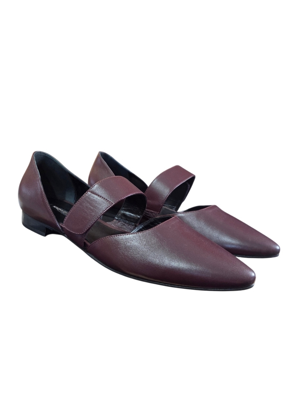 Marina Rinaldi Women's Burgundy Low Heel Leather Slingback Pumps Size 11 (41)